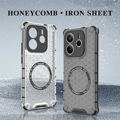 MagSafe калъф за Xiaomi Redmi Note 14 5G, Techsuit, HoneyComb Shield, бял