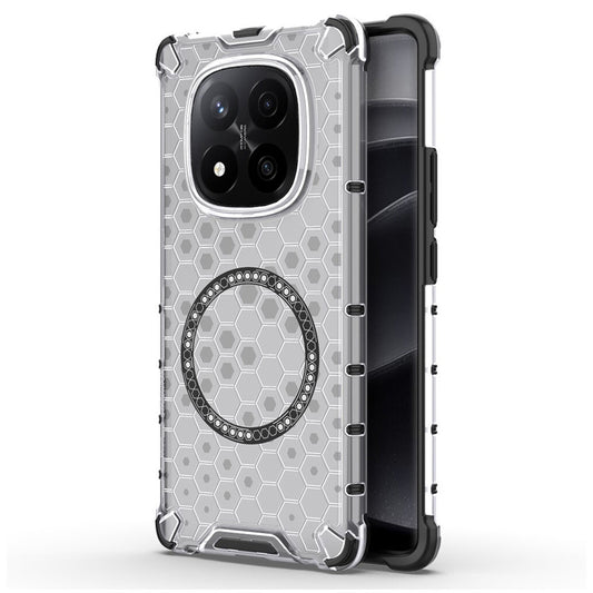 MagSafe калъф за Xiaomi Redmi Note 14 Pro+ 5G, Techsuit, HoneyComb Shield, бял