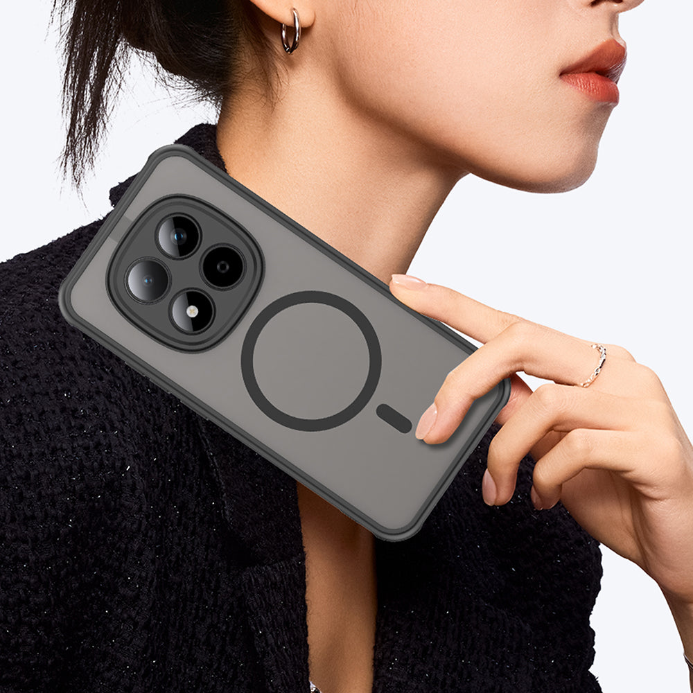 Калъф MagSafe за Xiaomi Redmi Note 15 Pro 5G, Techsuit, HaloFrost II, Черен