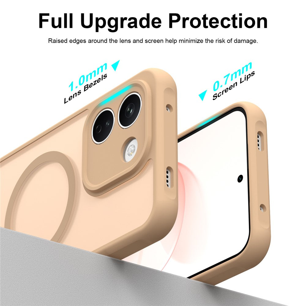 Калъф MagSafe за Xiaomi Redmi Note 17 4G / Note 17 5G, Techsuit, HaloFrost II, златисто сияние