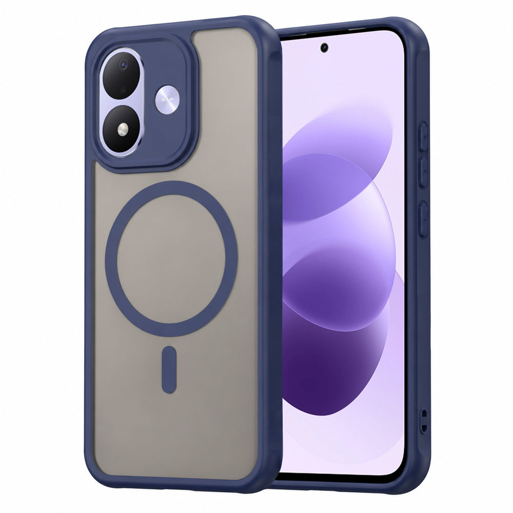 Калъф MagSafe за Xiaomi Redmi Note 17 4G / Note 17 5G, Techsuit, HaloFrost II, тъмносиньо