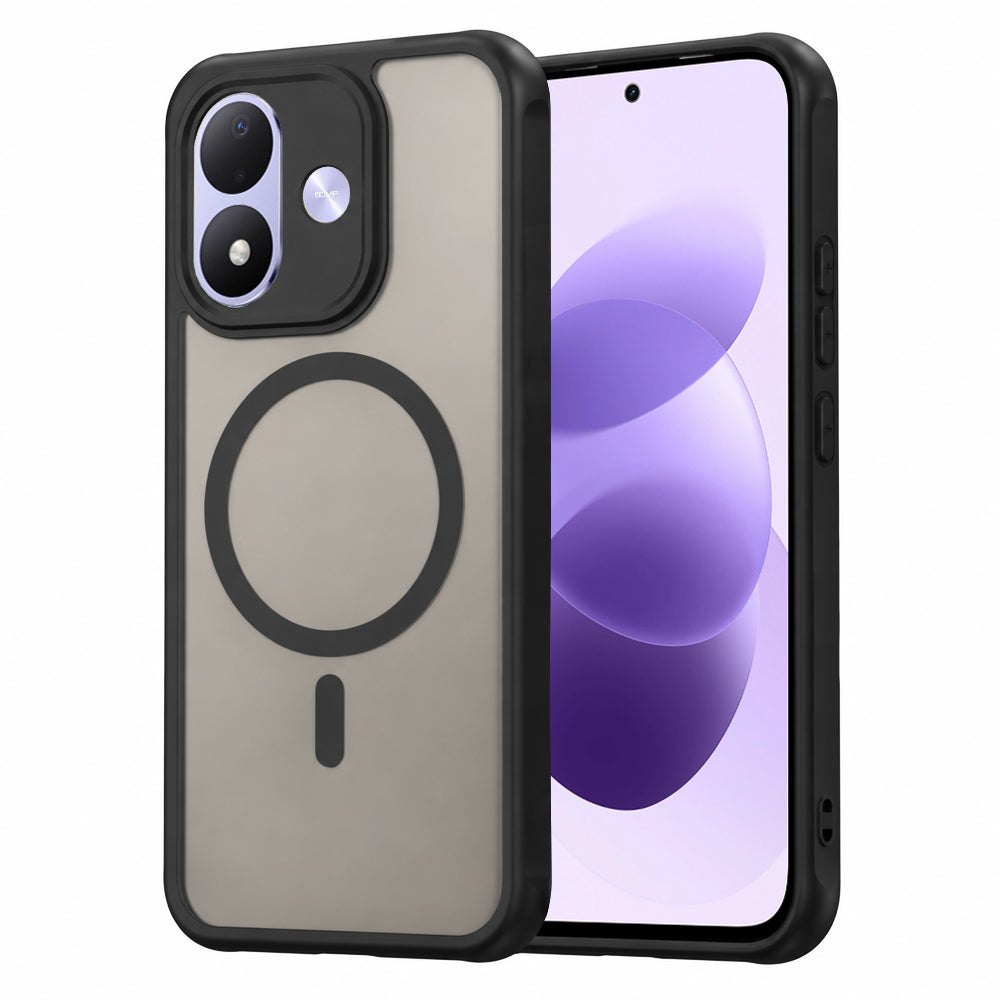 Калъф MagSafe за Xiaomi Redmi Note 17 4G / Note 17 5G, Techsuit, HaloFrost II, черен