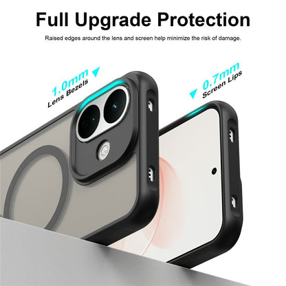 Калъф MagSafe за Xiaomi Redmi Note 17 4G / Note 17 5G, Techsuit, HaloFrost II, черен