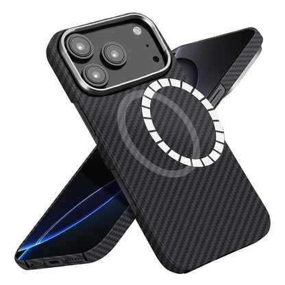 Калъф MagSafe за Apple iPhone 17 Pro Max, Techsuit, Арамидна влакна, Черен