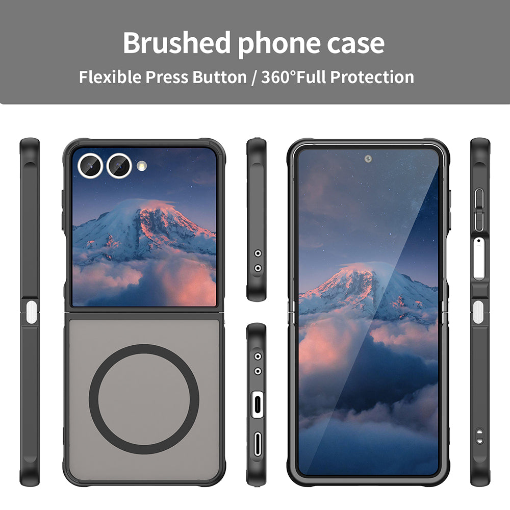MagSafe калъф за Samsung Galaxy Z Flip7 F766, Techsuit, HaloFrost II, Черен