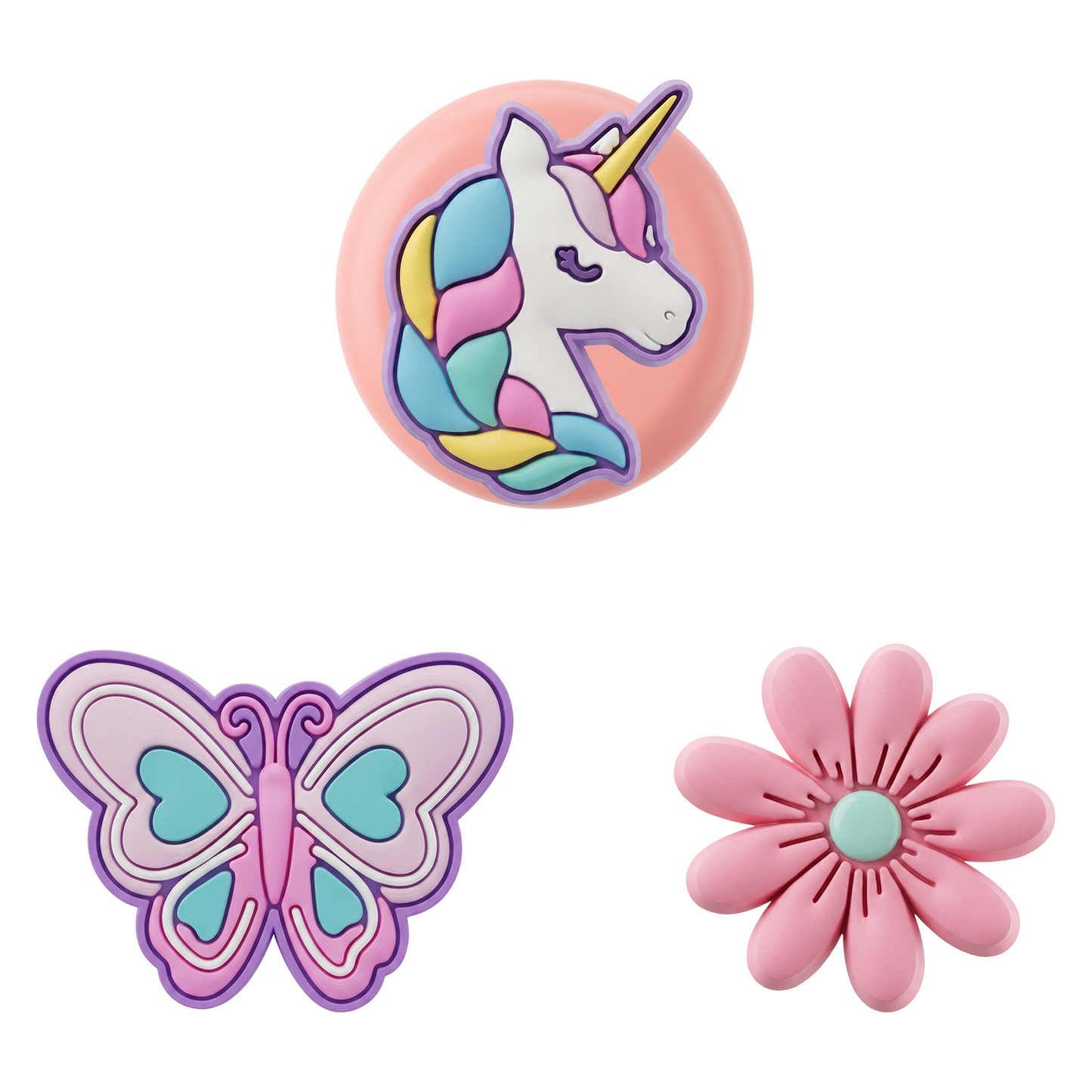 OEM калъф Butterfly за Apple AirTag, комплект от 3 броя, многоцветен