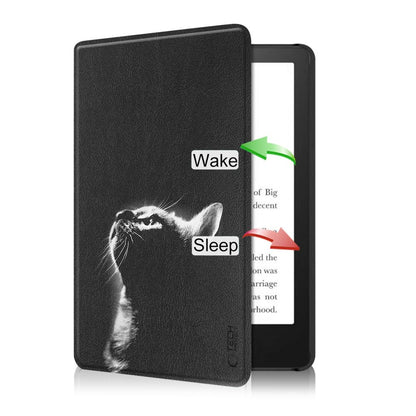 Калъф за Amazon Kindle Paperwhite 6inch, Tech-Protect, SmartCase Cat, черен