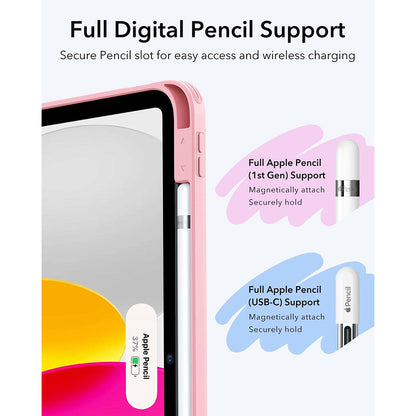 Case for Apple iPad (2025) / (2022), ESR, Flip Hybrid, Pink
