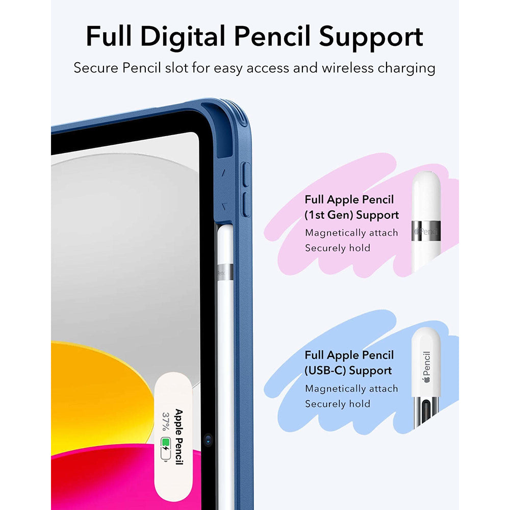 Case for Apple iPad (2025) / (2022), ESR, Flip Hybrid, Blue