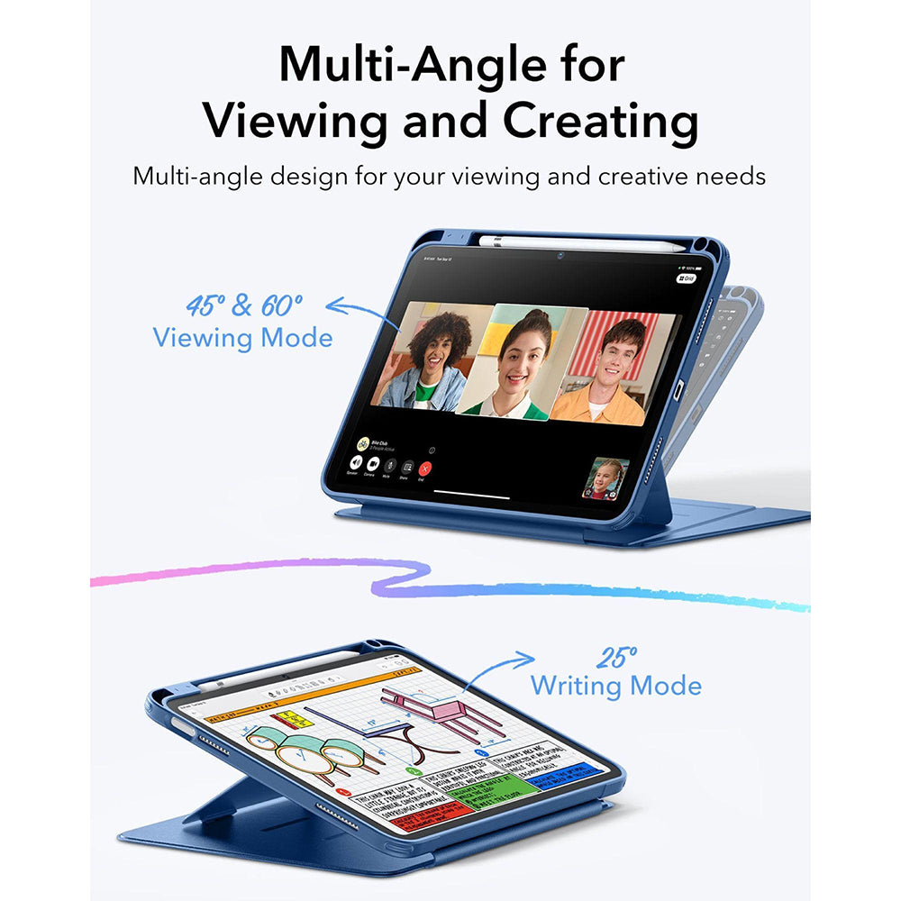 Case for Apple iPad (2025) / (2022), ESR, Flip Hybrid, Blue