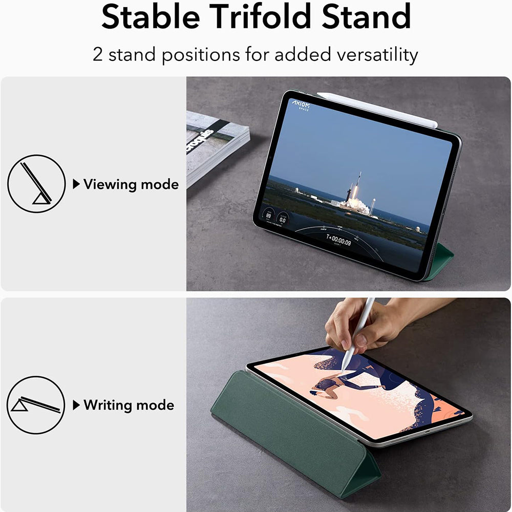 Калъф за Apple iPad Air 11 (2024) / Air (2022) / Air (2020) / Pro 11 (2018), ESR, Rebound, Сатенено зелен