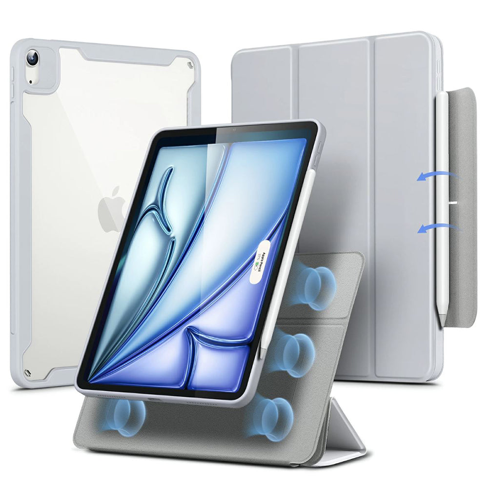 Калъф за Apple iPad Air 11 (2026) / iPad Air 11 (2025) / Air 11 (2024) / Air (2022) / Air (2020), ESR, Rebound Hybrid, Сив