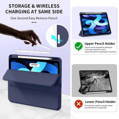 Калъф за Apple iPad Air 11 (2026) / iPad Air 11 (2025) / Air 11 (2024), Techsuit, Flex Trifold, Черен