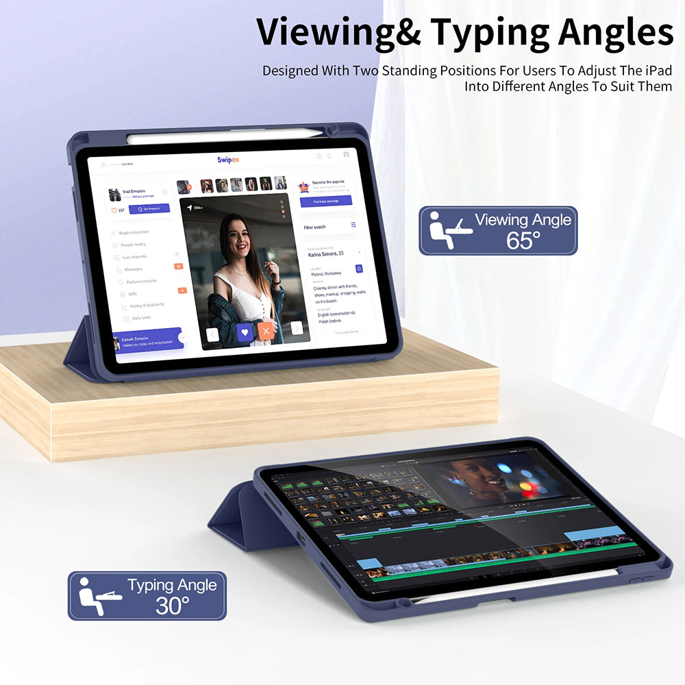 Калъф за Apple iPad Air 11 (2026) / iPad Air 11 (2025) / Air 11 (2024), Techsuit, Flex Trifold, Зелен