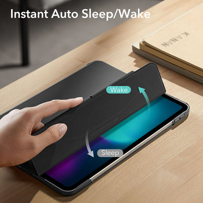 Калъф за Apple iPad Air 13 (2026) / Air 13 (2025) / Air 13 (2024), ESR, Ascend Trifold, Черен сатен