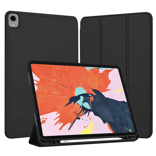 Калъф за Apple iPad Pro 12.9 (2022) / Pro 12.9 (2021) / Pro 12.9 (2020) / Pro 12.9 (2018), Techsuit, Flex Trifold, Черен