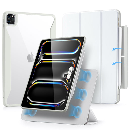 Калъф за Apple iPad Pro 13 (2024), ESR, Rebound Hybrid, Бял