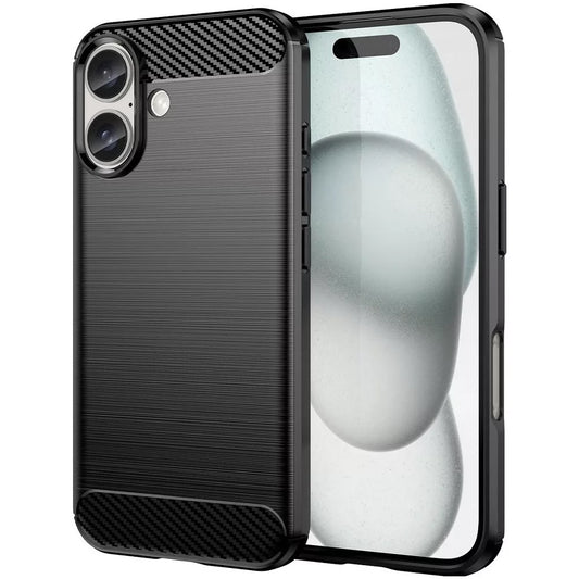 Калъф за Apple iPhone 16 Plus, OEM, Карбон, Черен