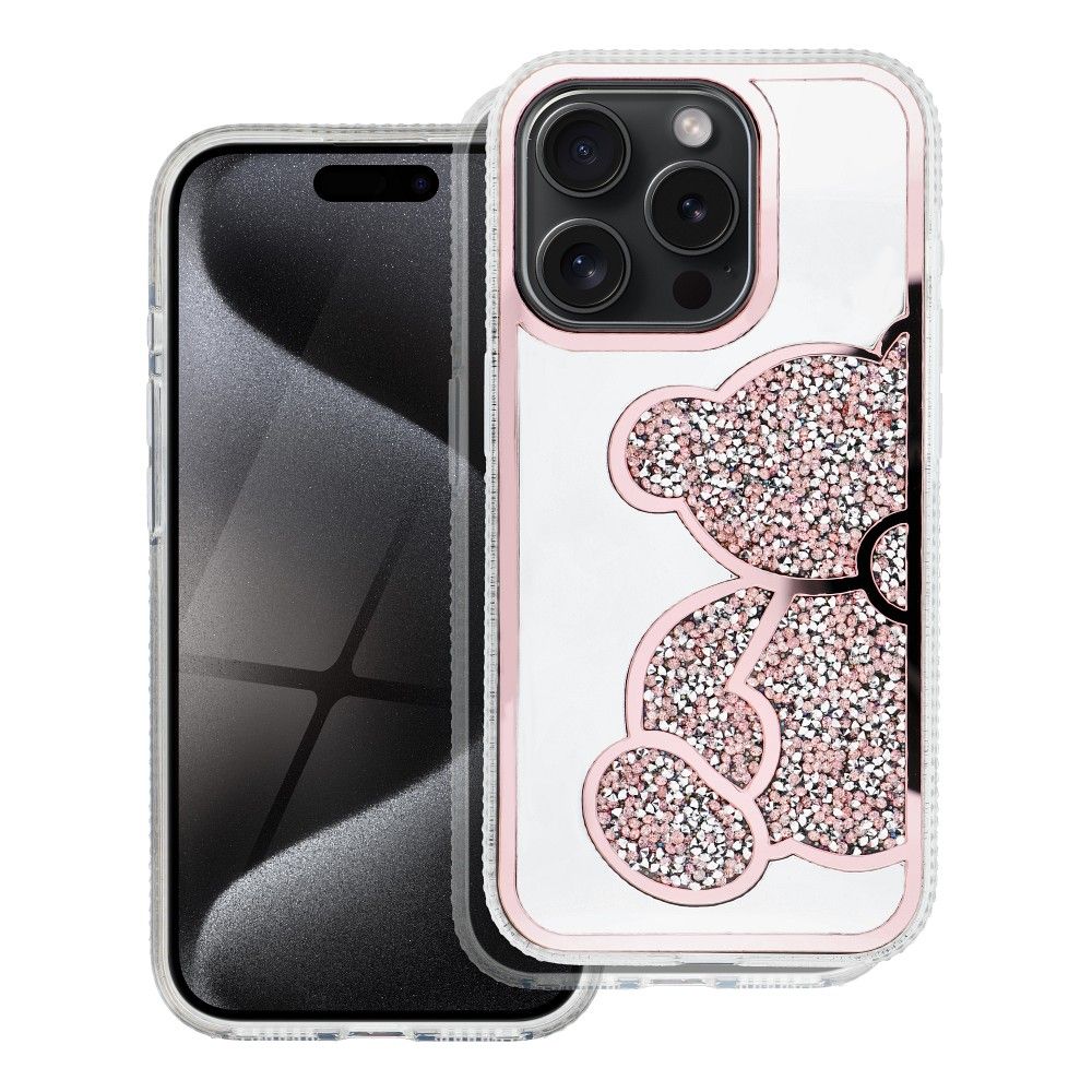 Калъф за Apple iPhone 17e / 16e, OEM, Teddy Bear, Розов