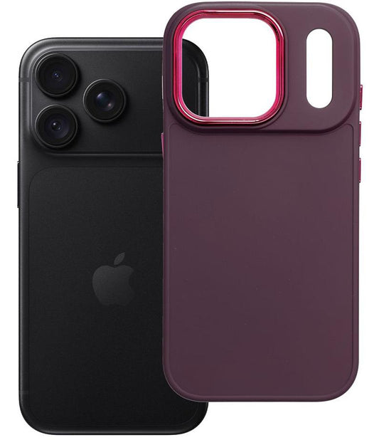 Калъф за Apple iPhone 18 Pro / iPhone 17 Pro, OEM, Frame, бордо