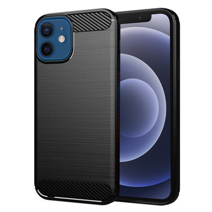 Калъф за Apple iPhone 12 / 12 Pro, Techsuit, Карбон, Черен