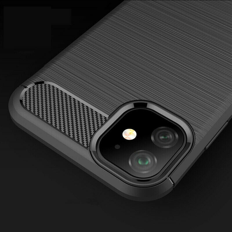 Калъф за Apple iPhone 12 / 12 Pro, Techsuit, Карбон, Черен