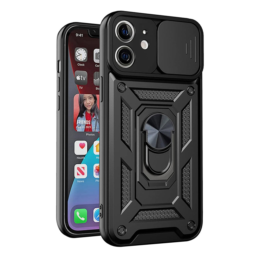 Калъф за Apple iPhone 12 mini, Techsuit, CamShield, Черен