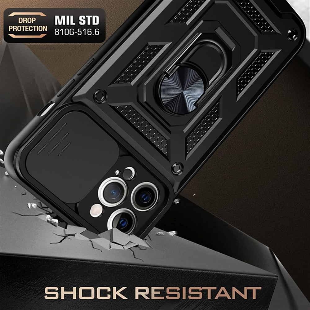 Калъф за Apple iPhone 12 mini, Techsuit, CamShield, Черен