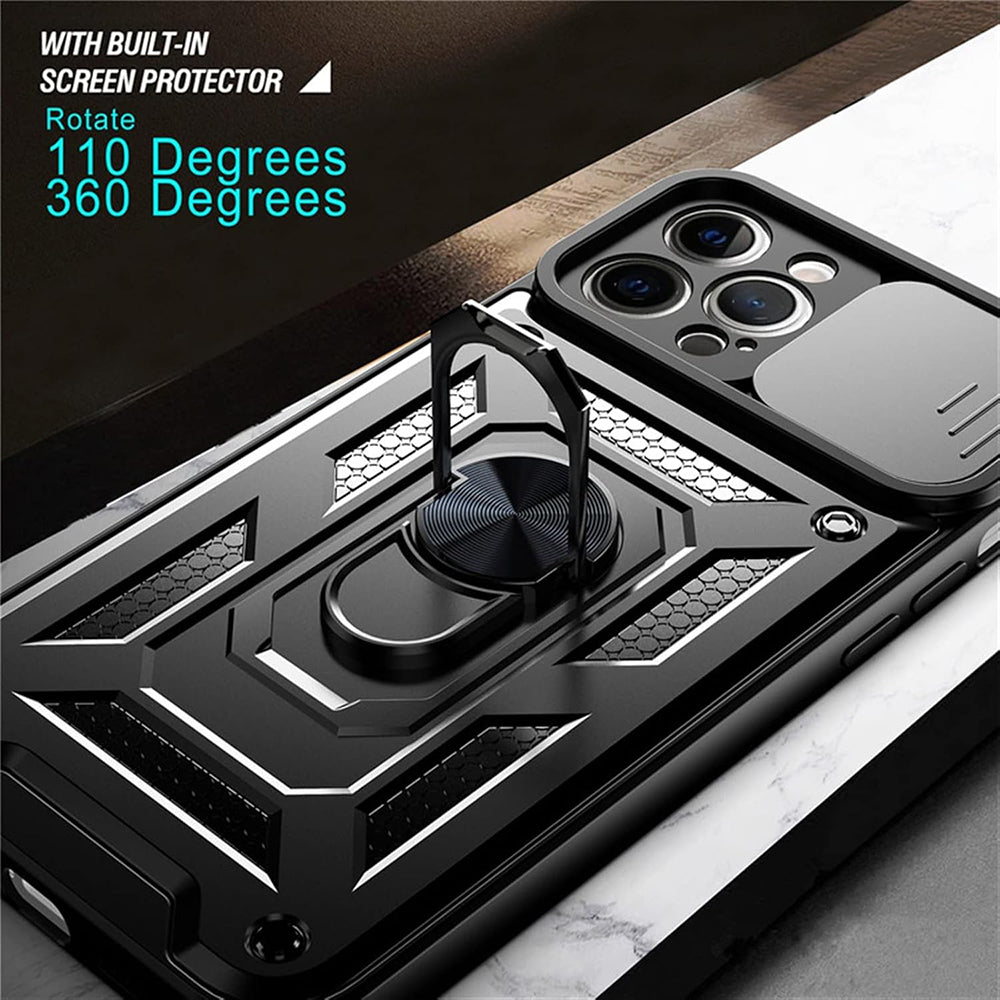 Калъф за Apple iPhone 12 mini, Techsuit, CamShield, Черен