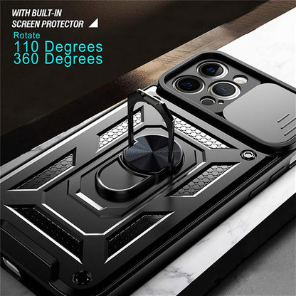 Калъф за Apple iPhone 12 mini, Techsuit, CamShield, Черен