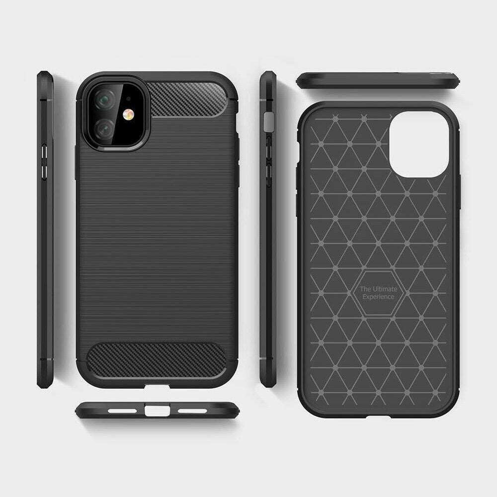 Калъф за Apple iPhone 12 mini, Techsuit, Карбон, Черен