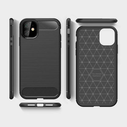 Калъф за Apple iPhone 12 mini, Techsuit, Карбон, Черен