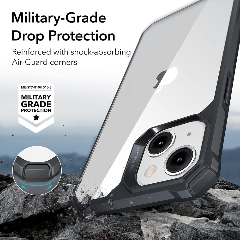 Калъф за Apple iPhone 14 / 13, ESR, Air Armor, Черен прозрачен