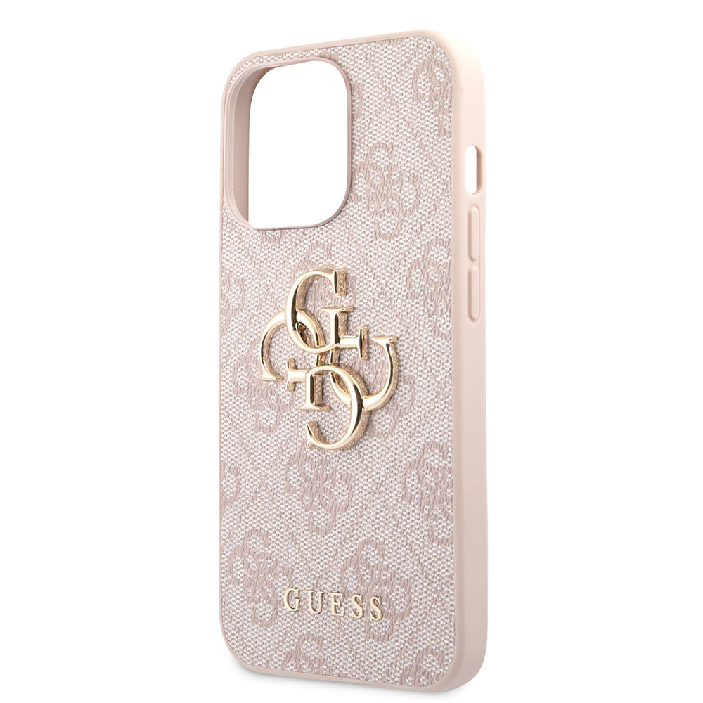 Калъф за Apple iPhone 13 Pro, Guess, 4G Metal Logo, Розов