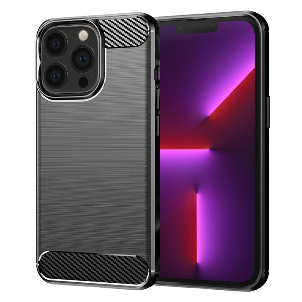 Калъф за Apple iPhone 13 Pro, Techsuit, Карбон, Черен