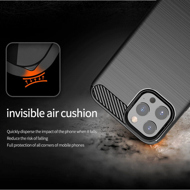 Калъф за Apple iPhone 13 Pro, Techsuit, Карбон, Черен
