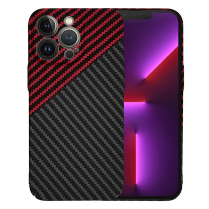 Калъф за Apple iPhone 13 Pro, Techsuit, Carbonite FiberShell, Черно Червен