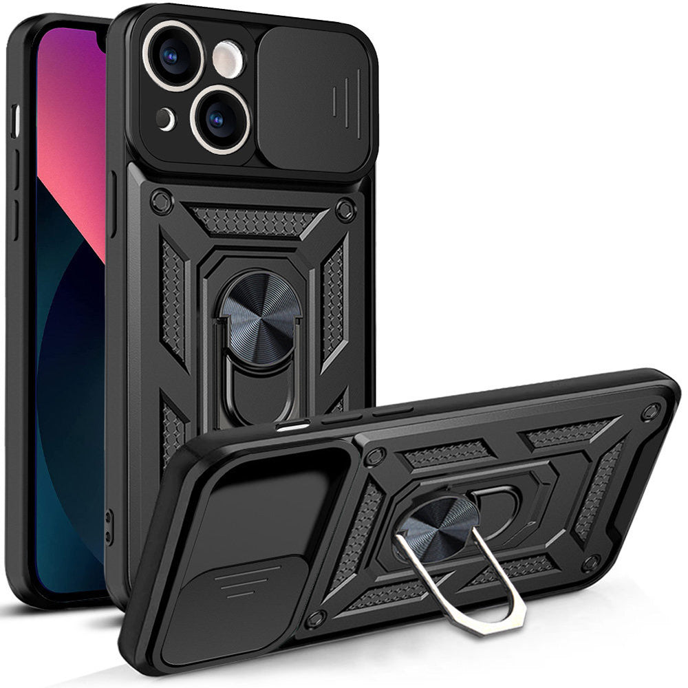 Калъф за Apple iPhone 13, Techsuit, CamShield, Черен