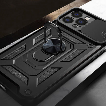 Калъф за Apple iPhone 13, Techsuit, CamShield, Черен