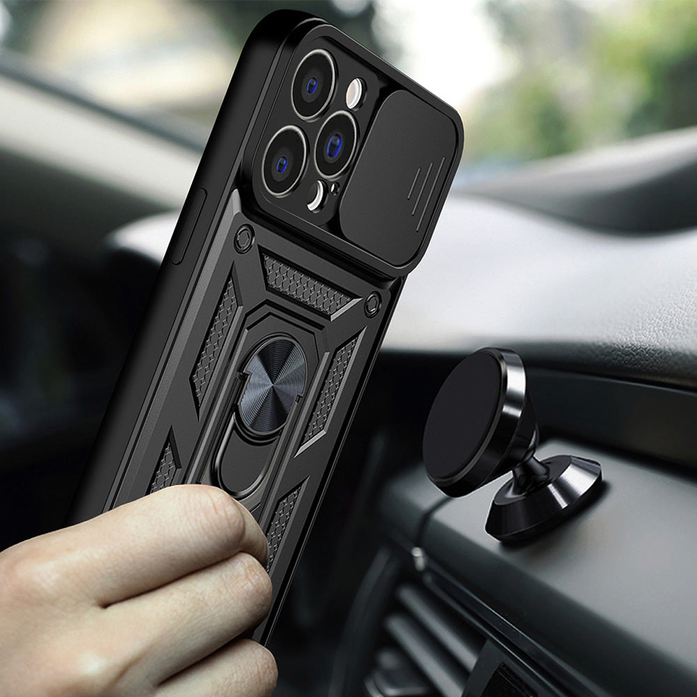Калъф за Apple iPhone 13, Techsuit, CamShield, Черен