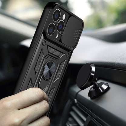 Калъф за Apple iPhone 13, Techsuit, CamShield, Черен