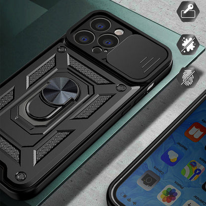 Калъф за Apple iPhone 13, Techsuit, CamShield, Черен