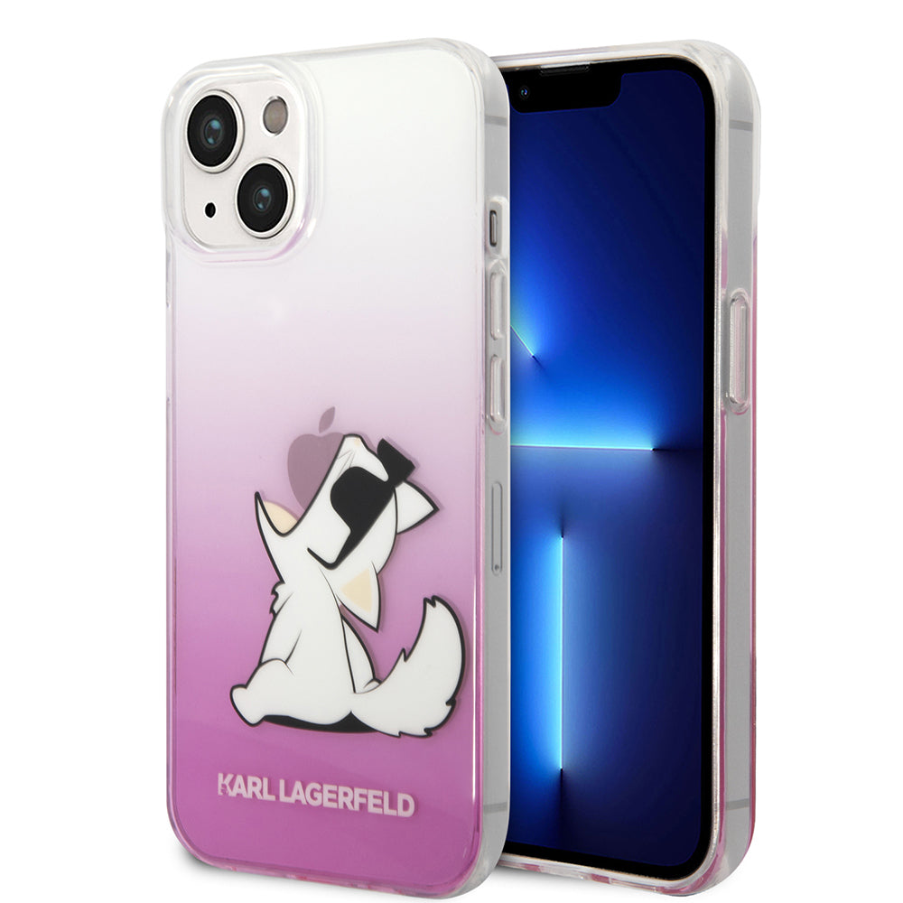 Калъф за Apple iPhone 14 Plus, Karl Lagerfeld, Choupette Fun, Розов