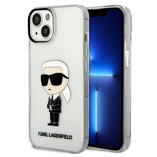 Калъф за Apple iPhone 14 Plus, Karl Lagerfeld, Ikonik Karl, Прозрачен