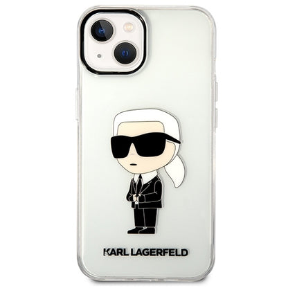 Калъф за Apple iPhone 14 Plus, Karl Lagerfeld, Ikonik Karl, Прозрачен
