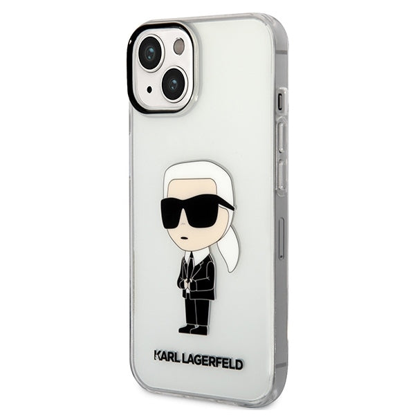 Калъф за Apple iPhone 14 Plus, Karl Lagerfeld, Ikonik Karl, Прозрачен