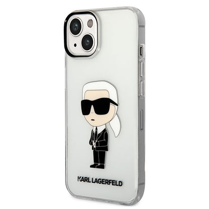 Калъф за Apple iPhone 14 Plus, Karl Lagerfeld, Ikonik Karl, Прозрачен