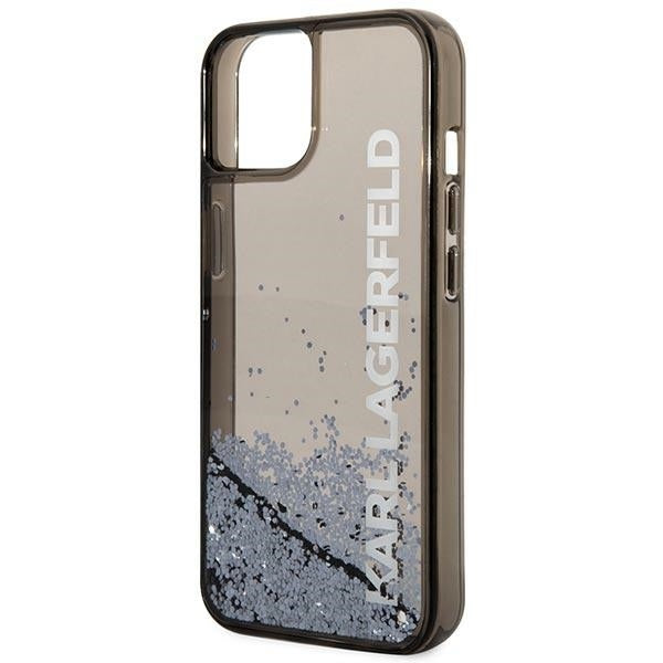 Калъф за Apple iPhone 14 Plus, Karl Lagerfeld, Liquid Glitter KL Logo, Черен