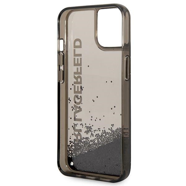 Калъф за Apple iPhone 14 Plus, Karl Lagerfeld, Liquid Glitter KL Logo, Черен