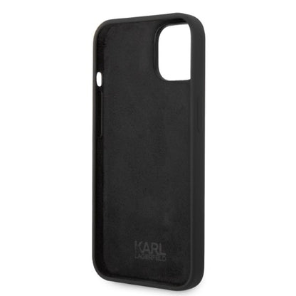 Case for Apple iPhone 14 Plus, Karl Lagerfeld, Ikonik Karl Silicone, Black
